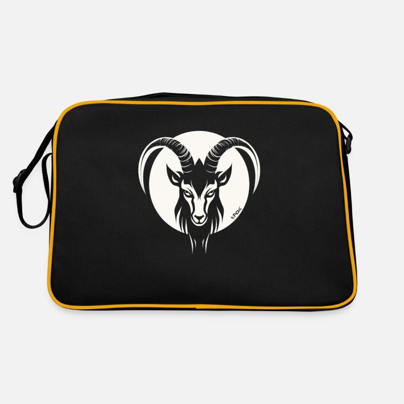 Le motif d’un bouc, d’un bouc Sac Retro