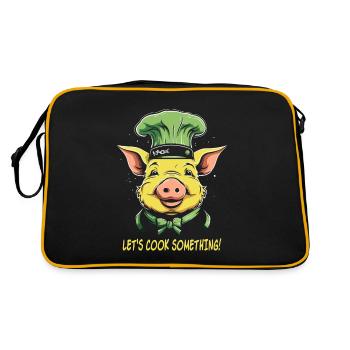 Pork Chef Chef: Let's cook something! - Retro Bag - black/gold - Back