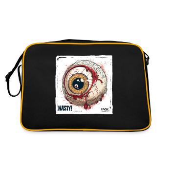 A nasty disgusting eye - Retro Bag - black/gold - Back