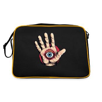Hand with eye: Watch out! - Retro Bag - black/gold - Back