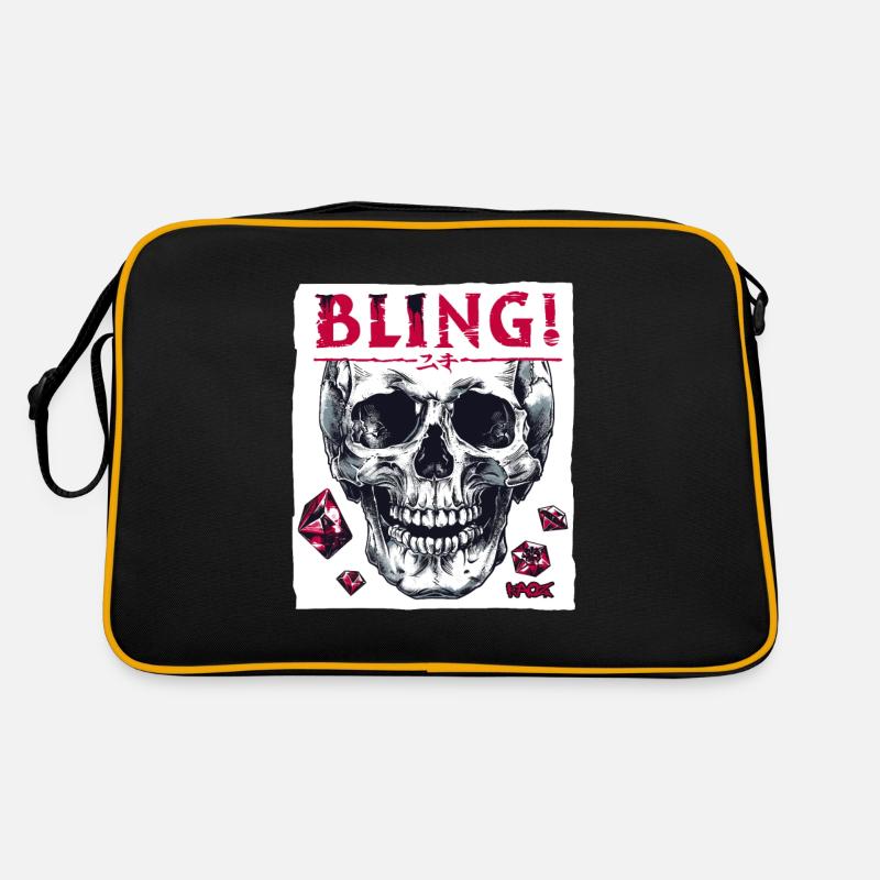 Diamants, rubis et crânes Sac Retro