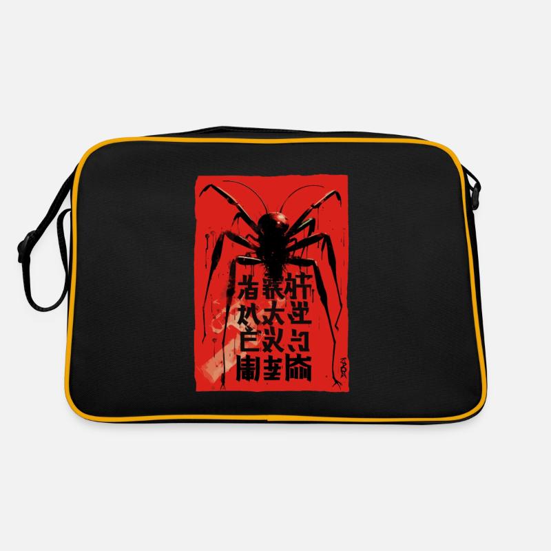 Eine riesige Horror Spinne Retro Tasche