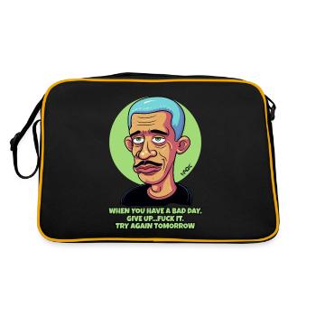 After a bad day, try again tomorrow - Retro Bag - black/gold - Back