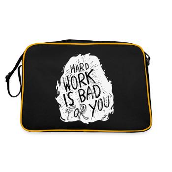 Le travail acharné est mauvais pour vous - Sac Retro - noir/or - Dos