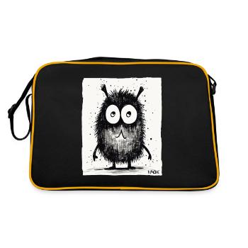 Funny little monster - Retro Bag - black/gold - Back