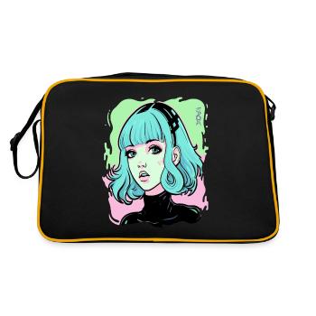 Bonbons Coloré Dessin Animé Fille - Sac Retro - noir/or - Dos