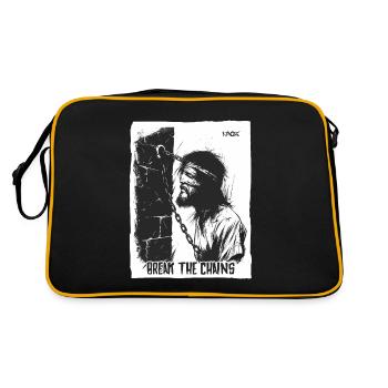 Suffering man, break the chains - Retro Bag - black/gold - Back