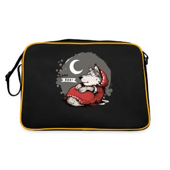 Grand méchant loup endormi : Grand-mère Lune et étoiles - Sac Retro - noir/or - Dos