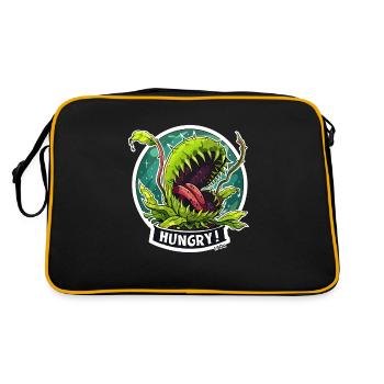Carnivorous Plant: Always Hungry - Retro Bag - black/gold - Back