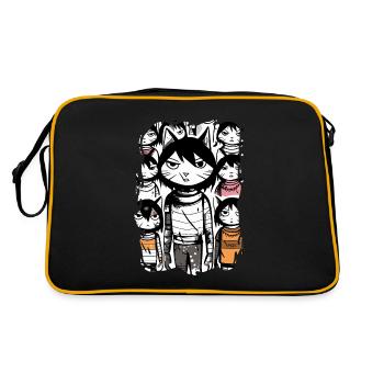 Clone Street Cats: Street Art Cat - Retro Bag - black/gold - Back
