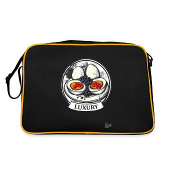 Eggs, Caviar and Luxury - Retro Bag - black/gold - Back