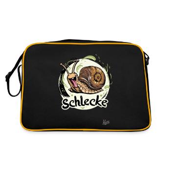Diese geile Schnecke ist eine Schlecke - Retro Tasche - Schwarz/Gold - Hinten