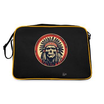 Les vrais patriotes sont les indigènes - Sac Retro - noir/or - Dos