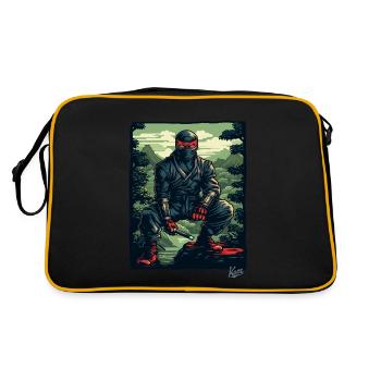 Black Nature Ninja - Retro Bag - black/gold - Back