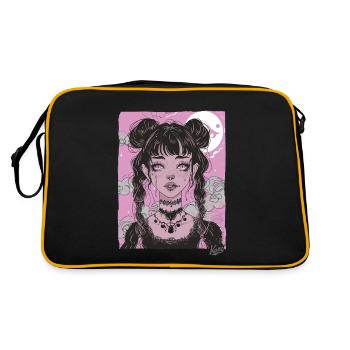 Super mignon grunge émo fille - Sac Retro - noir/or - Dos