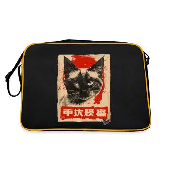 Propaganda Style: Siamese Cat - Retro Bag - black/gold - Back