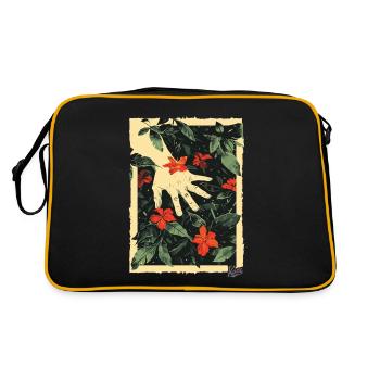 Propaganda style: Hand on the plants in paradise - Retro Bag - black/gold - Back