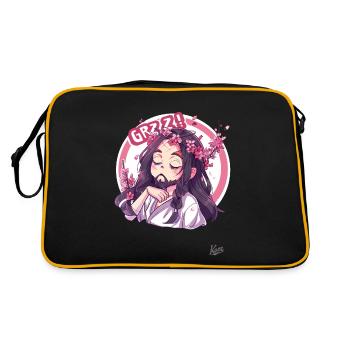 Little sweet Jesus sleeping in cherry blossoms - Retro Bag - black/gold - Back