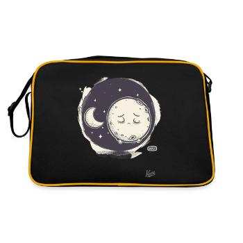 Little sweet moon sleeps - Retro Bag - black/gold - Back