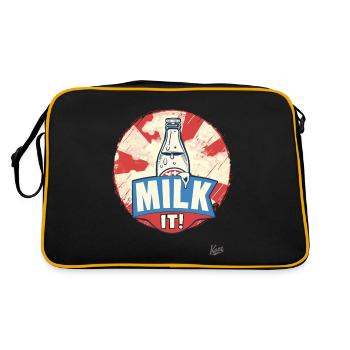 Milk it! Enjoy milking: With a bottle of milk - Retro Bag - black/gold - Back