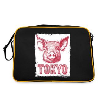 Semer le cochon de Tokyo - Sac Retro - noir/or - Dos