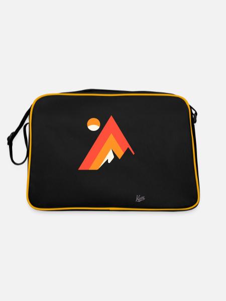Mountain and nature - Retro Bag - black/gold - Back
