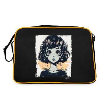 The cartoon girl with visions - Retro Bag - black/gold - Back