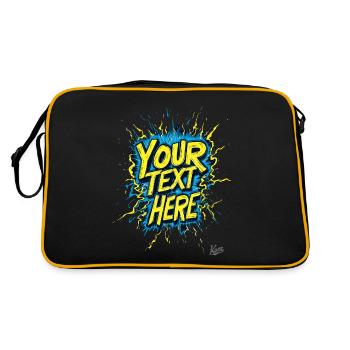 Votre texte Votre style : créez votre propre design - Sac Retro - noir/or - Dos