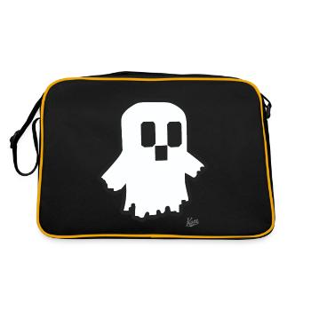 Drôle Petit Dessin Animé Pixel Ghost - Sac Retro - noir/or - Dos
