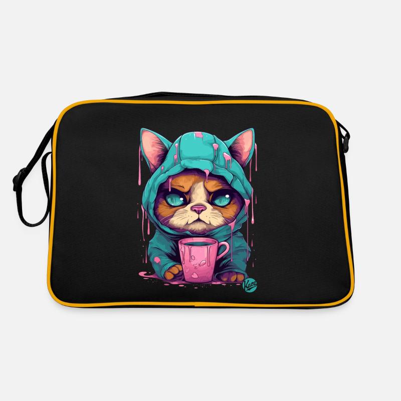 Bonjour Café Chat Sac Retro