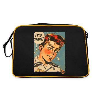 Vintage 50s Cartoon Boy: That's Tight! - Retro Bag - black/gold - Back