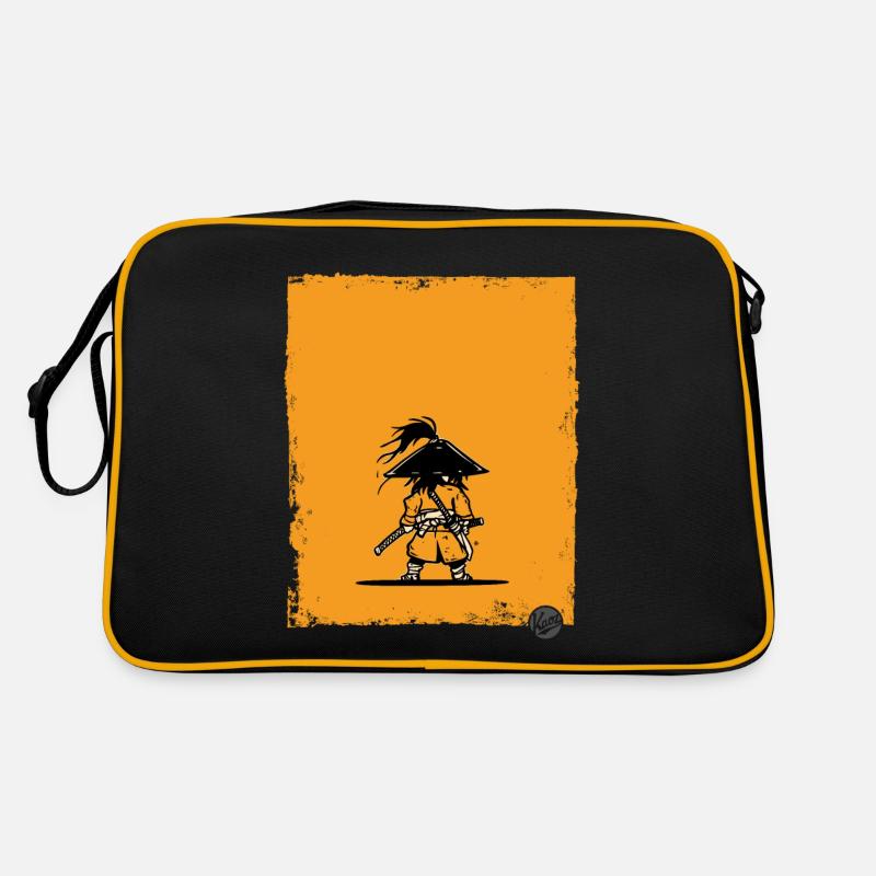Samurai Style Warrior Silhouette Retro Bag
