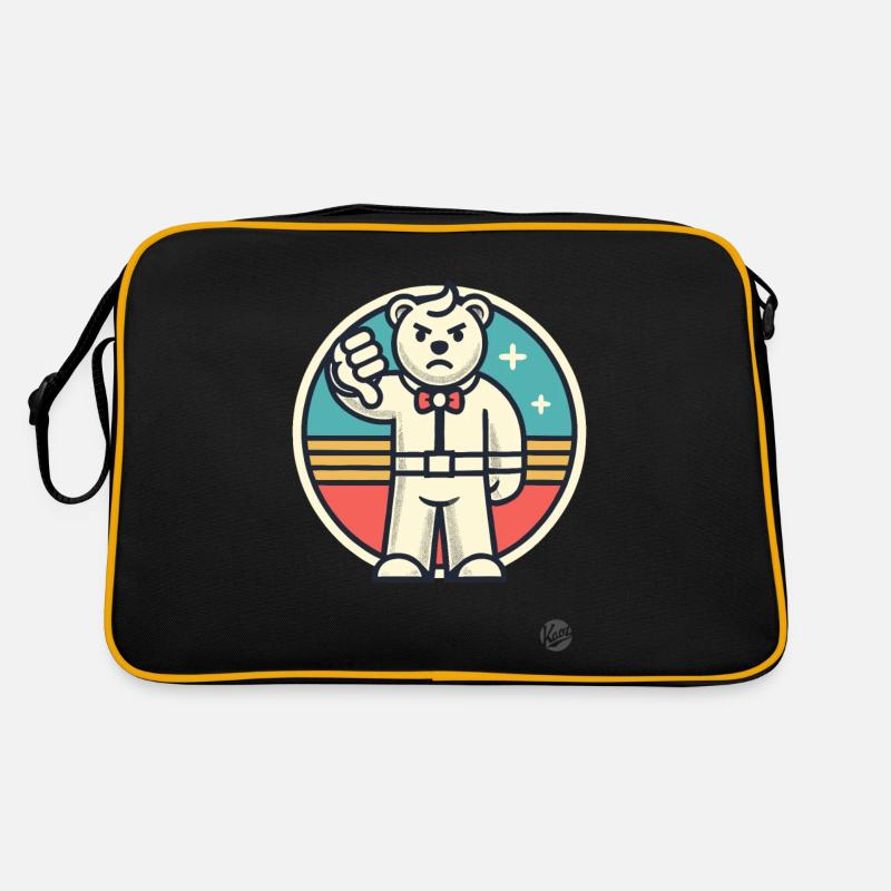 Mauvaise note, pouces vers le bas Rejeter l’ours Sac Retro