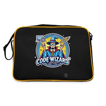 Code Wizard Restart Specialist IT Expert - Retro Bag - black/gold - Back
