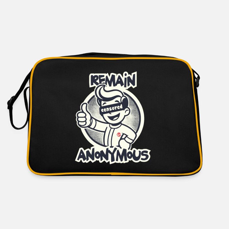Pouces vers le haut pour l’anonymat Rétro Dessin animé Garçon Sac Retro