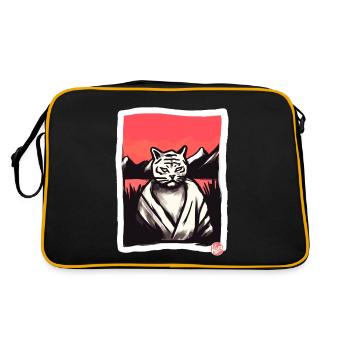 Arts Martiaux Asiatiques Chat Tigre - Sac Retro - noir/or - Dos