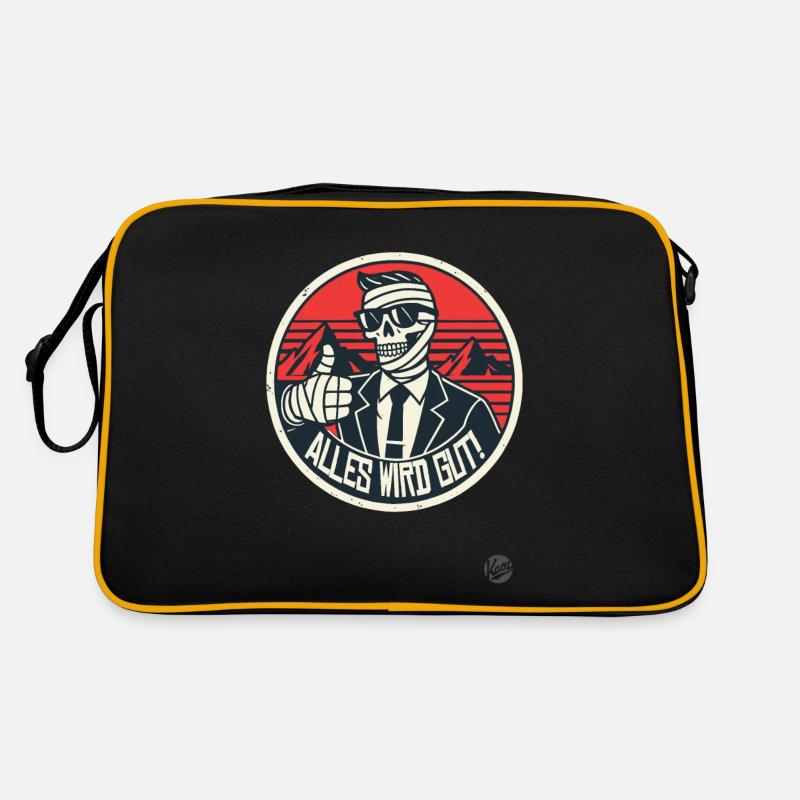 Thumbs Up Skeleton Mummy: Everything Will Be Fine Retro Bag