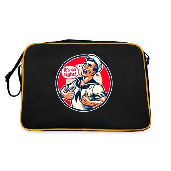 Retro Vintage Sailor Cries: It's So Tight - Retro Bag - black/gold - Back