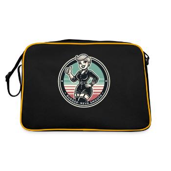 Rau, Nie Glatt Emo Punk Girl - Retro Tasche - Schwarz/Gold - Hinten