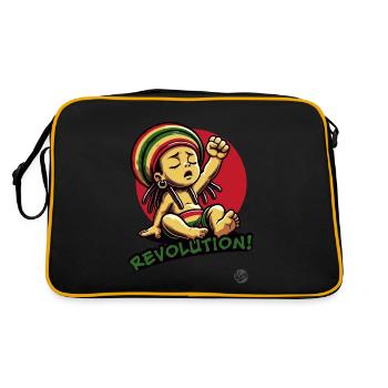 Reggae Baby for Rastafari Revolution - Retro Bag - black/gold - Back