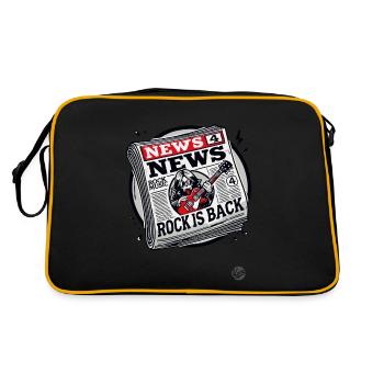 Fake newspaper: Rock music is back - Retro Bag - black/gold - Back
