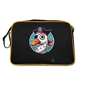 Oie pirate avec cache-œil - Sac Retro - noir/or - Dos