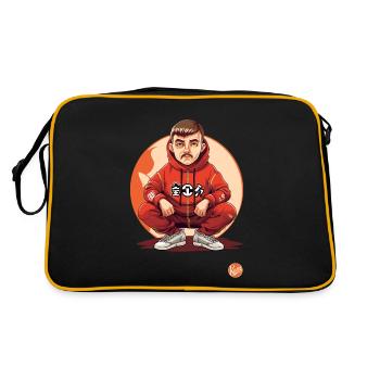 Slav Squat Tracksuit Gopnik Mode Design - Retro Tasche - Schwarz/Gold - Hinten
