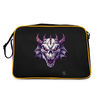 L’horreur du dragon crâne - Sac Retro - noir/or - Dos