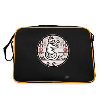 Chat de méditation Tai Chi - Sac Retro - noir/or - Dos