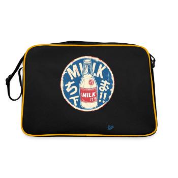 Japanese milk in a bottle - Retro Bag - black/gold - Back