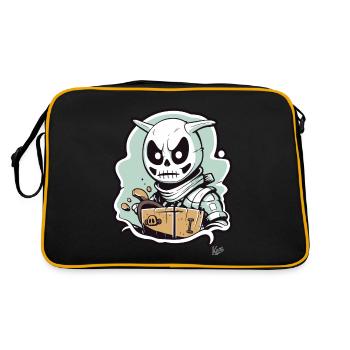 Skeleton Bunny Thief - Retro Bag - black/gold - Back