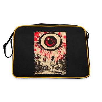 Vision apocalyptique avec œil rouge - Sac Retro - noir/or - Dos