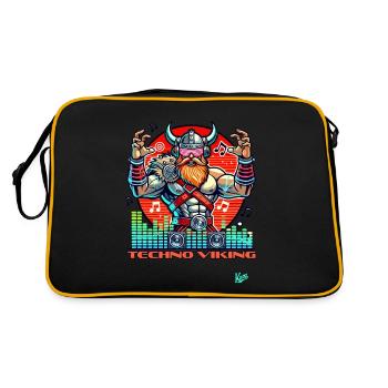 Musique techno Vikings - Sac Retro - noir/or - Dos