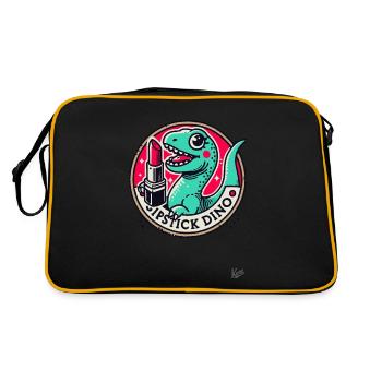 Lippenstift Dino - Retro Tasche - Schwarz/Gold - Hinten